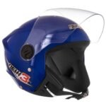capacete new liberty 3 azul brilho aberto motoqueiro