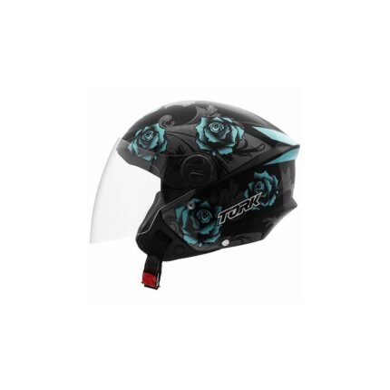 Capacete Aberto New Liberty 3 Flowers Verde - Pro Tork