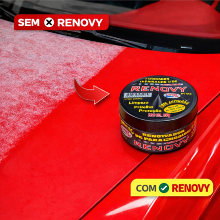 Renovador de Plásticos, Parachoques, Pinturas Queimadas, Revitalizador Automotivo Renovy Cera Carnaúba