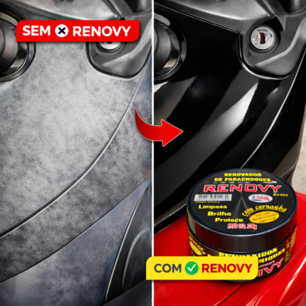 Renovador de Plásticos, Parachoques, Pinturas Queimadas, Revitalizador Automotivo Renovy Cera Carnaúba