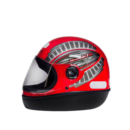capacete taurus vermelho fechado formula 1