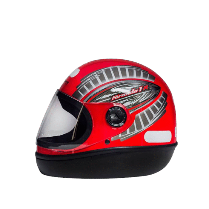 capacete taurus vermelho fechado formula 1