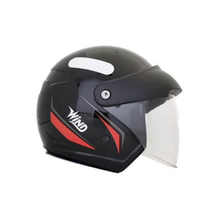 capacete motoqueiro moto aberto taurus wind preto