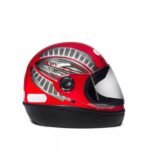 capacete taurus vermelho fechado formula 1