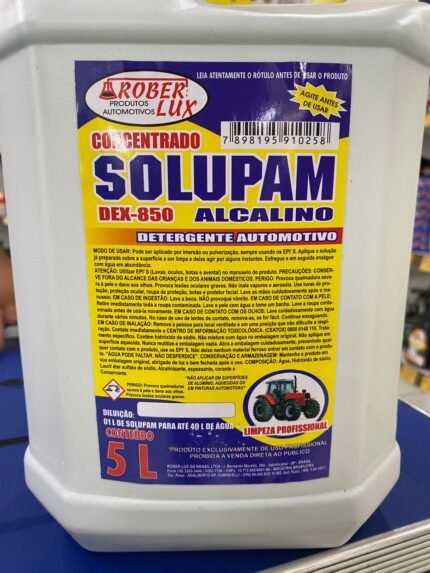 Solupam Alcalino 5 Litros Roberlux – Limpeza Pesada Profissional para Motores e Chassis