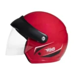 capacete motoqueiro moto aberto taurus wind vermelho