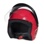 capacete motoqueiro moto aberto taurus wind vermelho