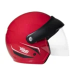 capacete motoqueiro moto aberto taurus wind vermelho