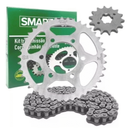 KIT Transmissão Relação BIZ 110i (2016 à 2021) - Coroa, Pinhão e Corrente - Smart Fox