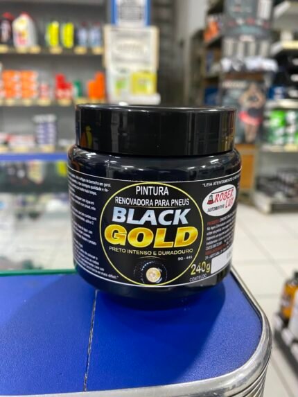Black Gold Pintura Renovadora para Pneus 240g - Tinta Preta Limpa Pneu Pretinho Baba de Camelo