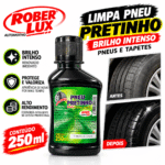 Pneu Pretinho Limpa Pneu Automotivo Rober-Lux 250ml Renovador brilho Borracha e Tapetes Proteçao