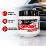 Silicone GEL Automotivo 240g Boxer Renova e Protege Plasticos Painel Borrachas Carros Restaurador