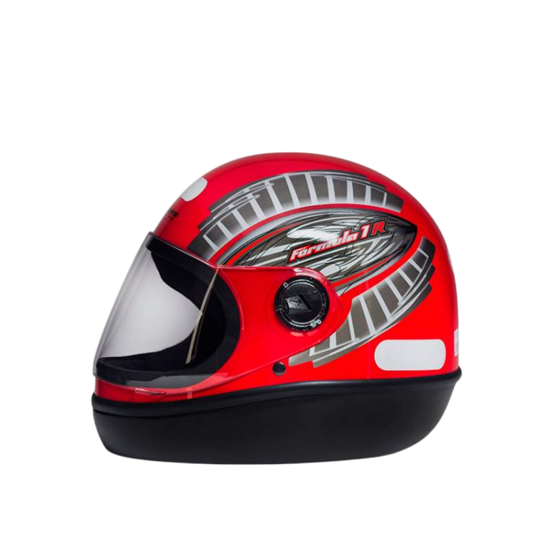 capacete taurus vermelho fechado formula 1