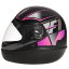 capacete formula 1 neo preto fosco rosa