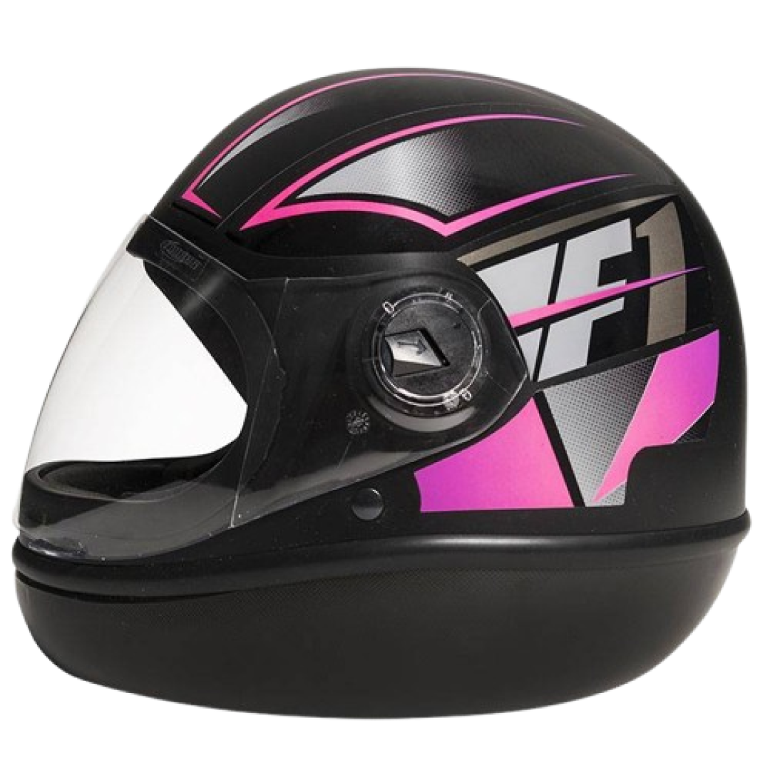 capacete formula 1 neo preto fosco rosa
